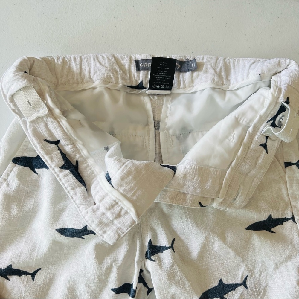 Appaman Boys Great White Shark Shorts Beachy Classis Coastal White Sz 7 - Picture 5 of 9
